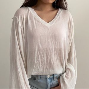 See through long sleeve top